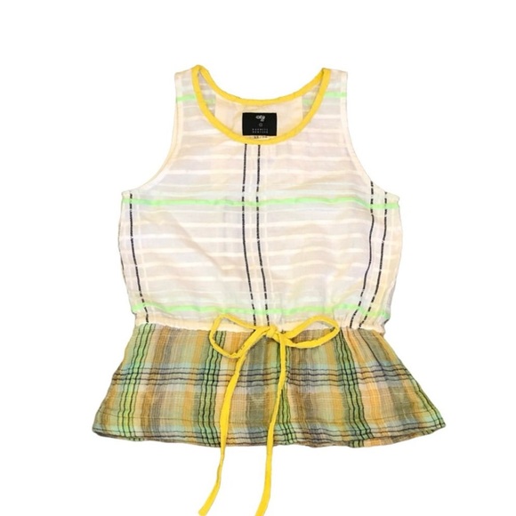 NWT Ace & Jig Barneys New York White and Yellow Striped Tank Top - Picture 2 of 8